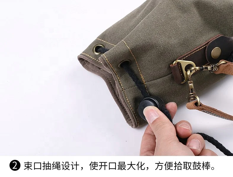 Percussion professional black drum stick bag, cheap wooden drumstick bag