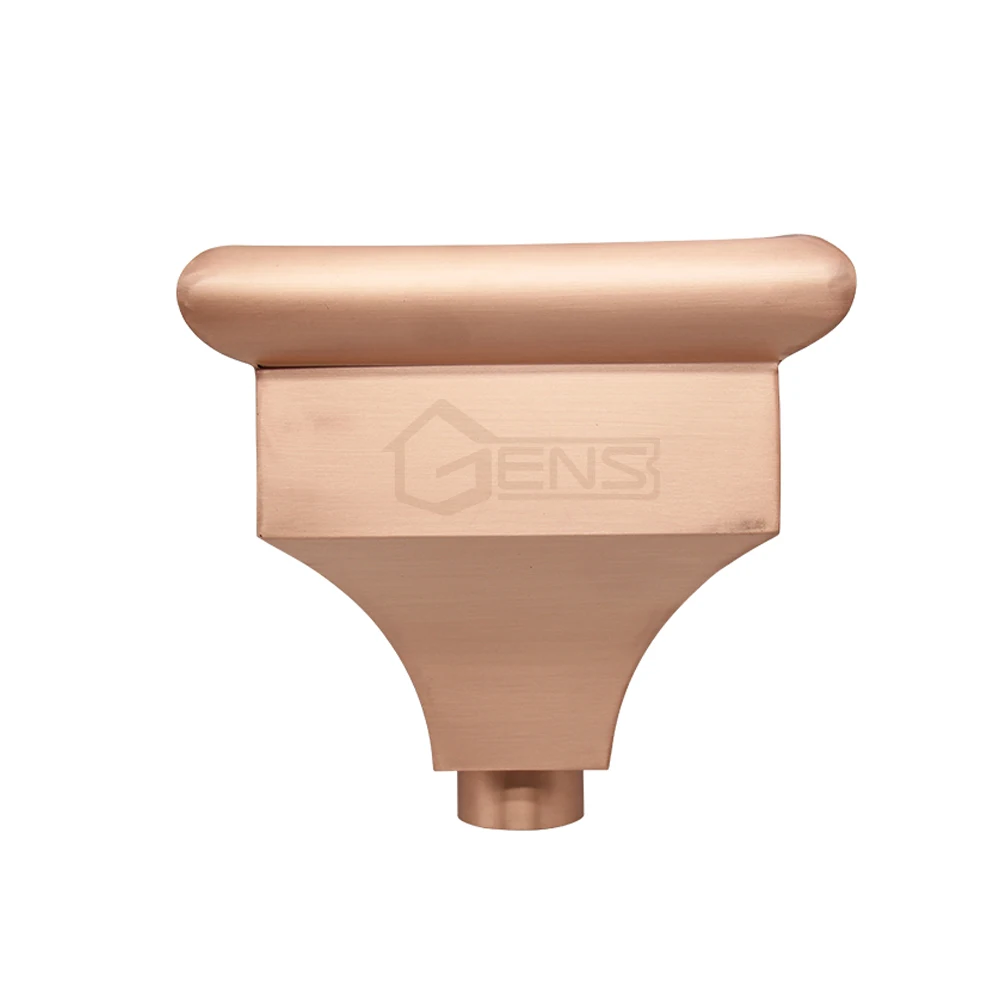 Gens roof gutter system Coated rain barrels Copper Conductor Head Pure Copper Durable Decorative Leader Head
