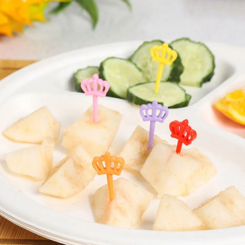 Animal Fruit Fork Food Grade Plastic Mini Cartoon Kids Cake Fruit Toothpick Bento Lunch Bento Accessories