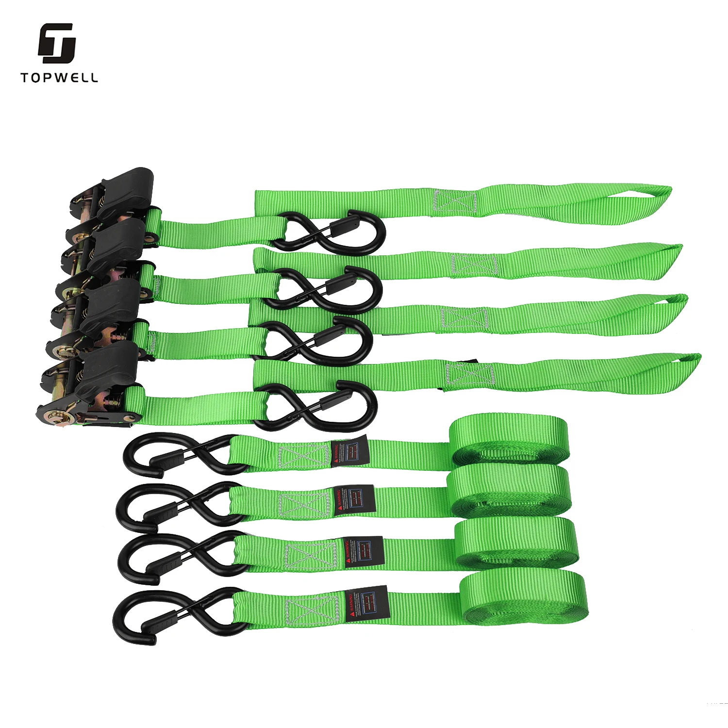 Competitive Factory Price Wholesale Ratchet Tie down With S Hook Lashing Load Strap for Cargo Thin Ratchet Straps