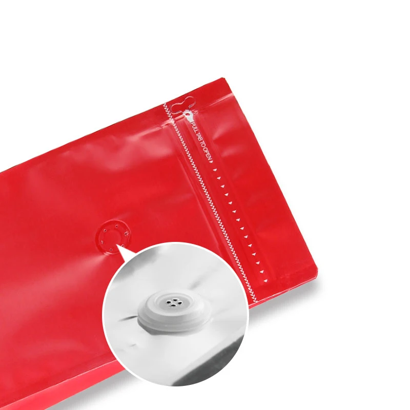 Resealable Lock Packing Wholesale One Way Valve Biodegradable Pouch Packaging Coffee Bags With Degassing Valve And Ziplock