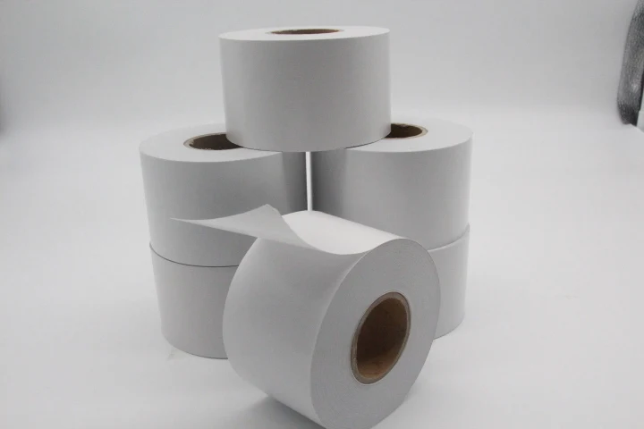Johnson self adhesive shipping label printer direct thermal liner less labels without liner