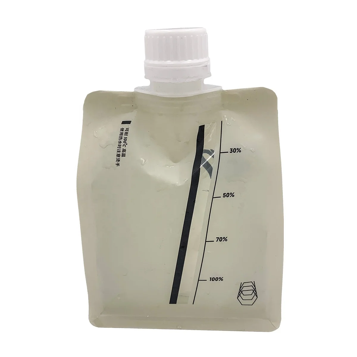 Custom small food plastic bag doypack 100ml flat bottom pouch honey spout pouch filling liquid packaging