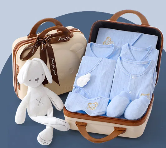 Newborn gift set box baby clothes 100% Cotton Full Moon new born baby girl boy clothes sets 0-6 months