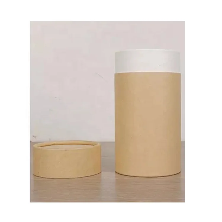 Customized carton box empty paper tube bottle protection kraft paper cylinder supplier