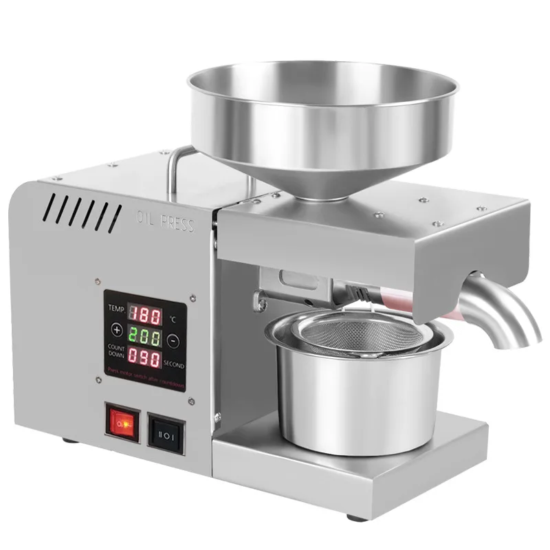 
X5S Mini Oil Press Machine Small Household Fully Automatic Flax Seed Olive Peanut Cold Press 