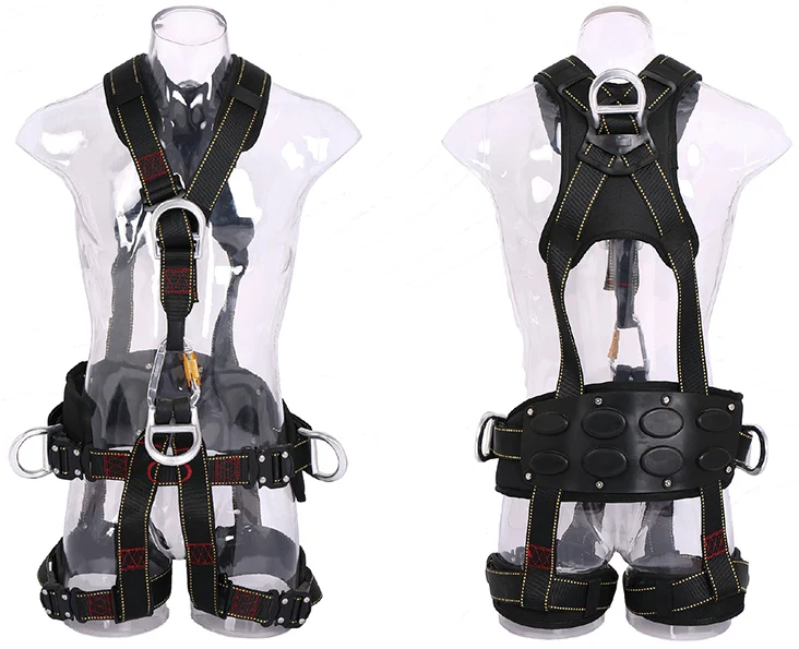 Safety Harness Parts For Work At Height Full Body Belt Climbing Film Industrial Climb Seat Hook 6 Points 5 Points Safety Harness