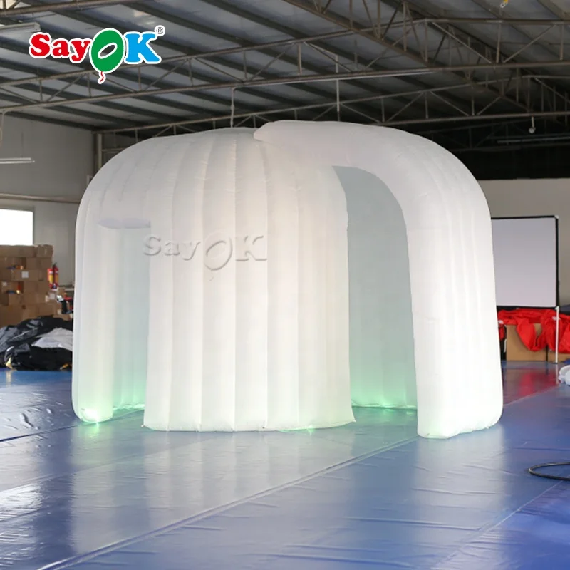 Portable photo booth shell used led inflatable igloo photo booth enclosure sales manufacturer