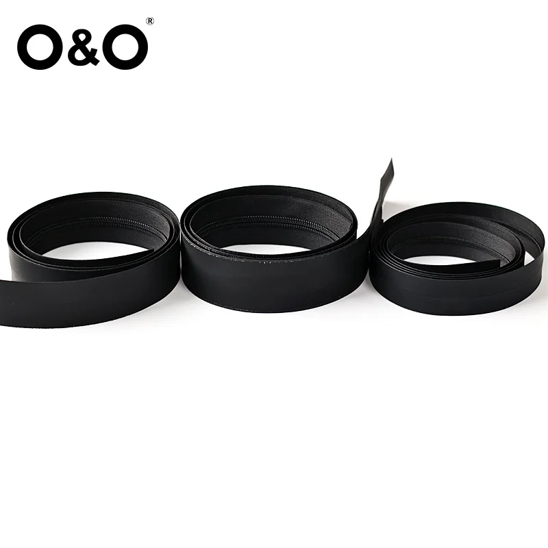 O&O - Korean StyleTPU printed waterproof zip nylon pvc airtight black waterproof zipper for beauty bag zipper waterproof