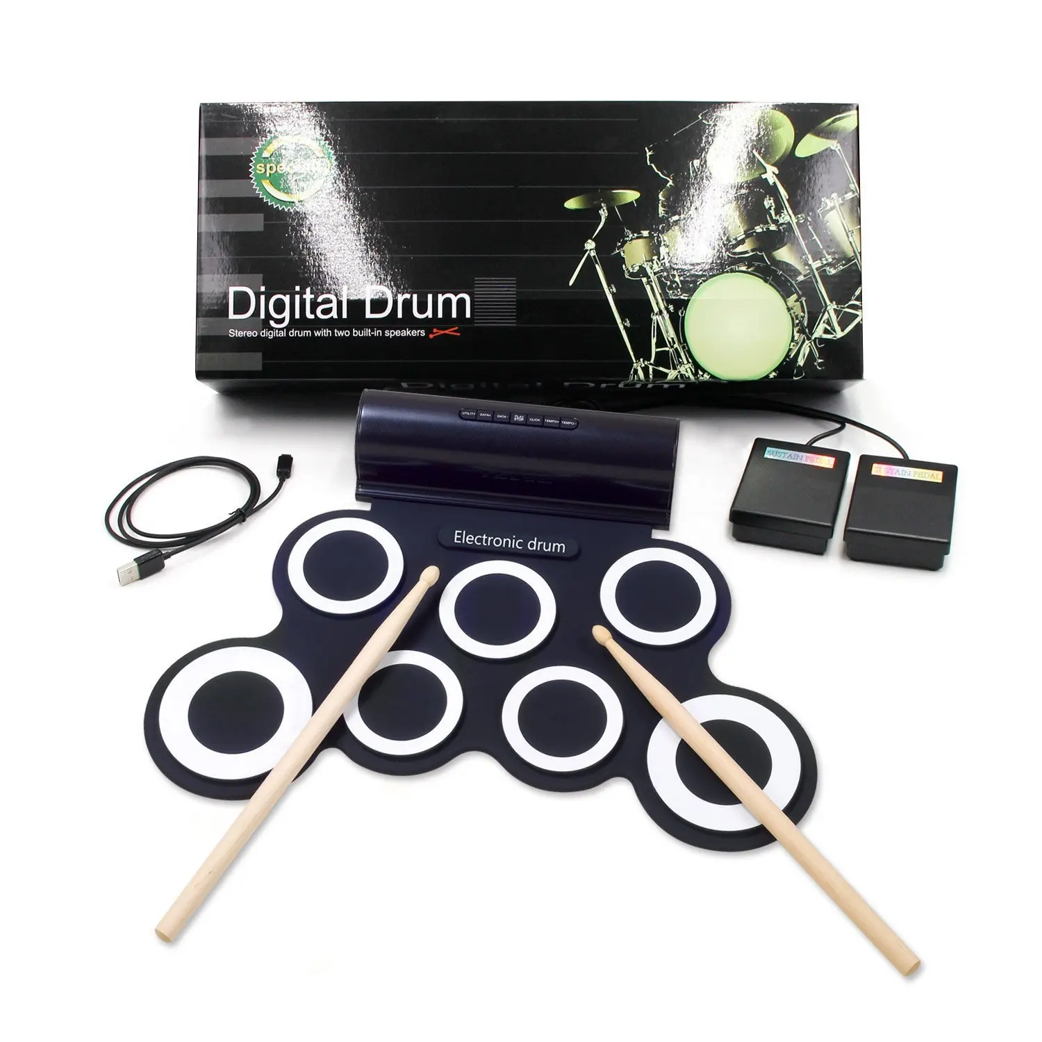 roll up drum electronic drum High quality made in china built in battery and speaker