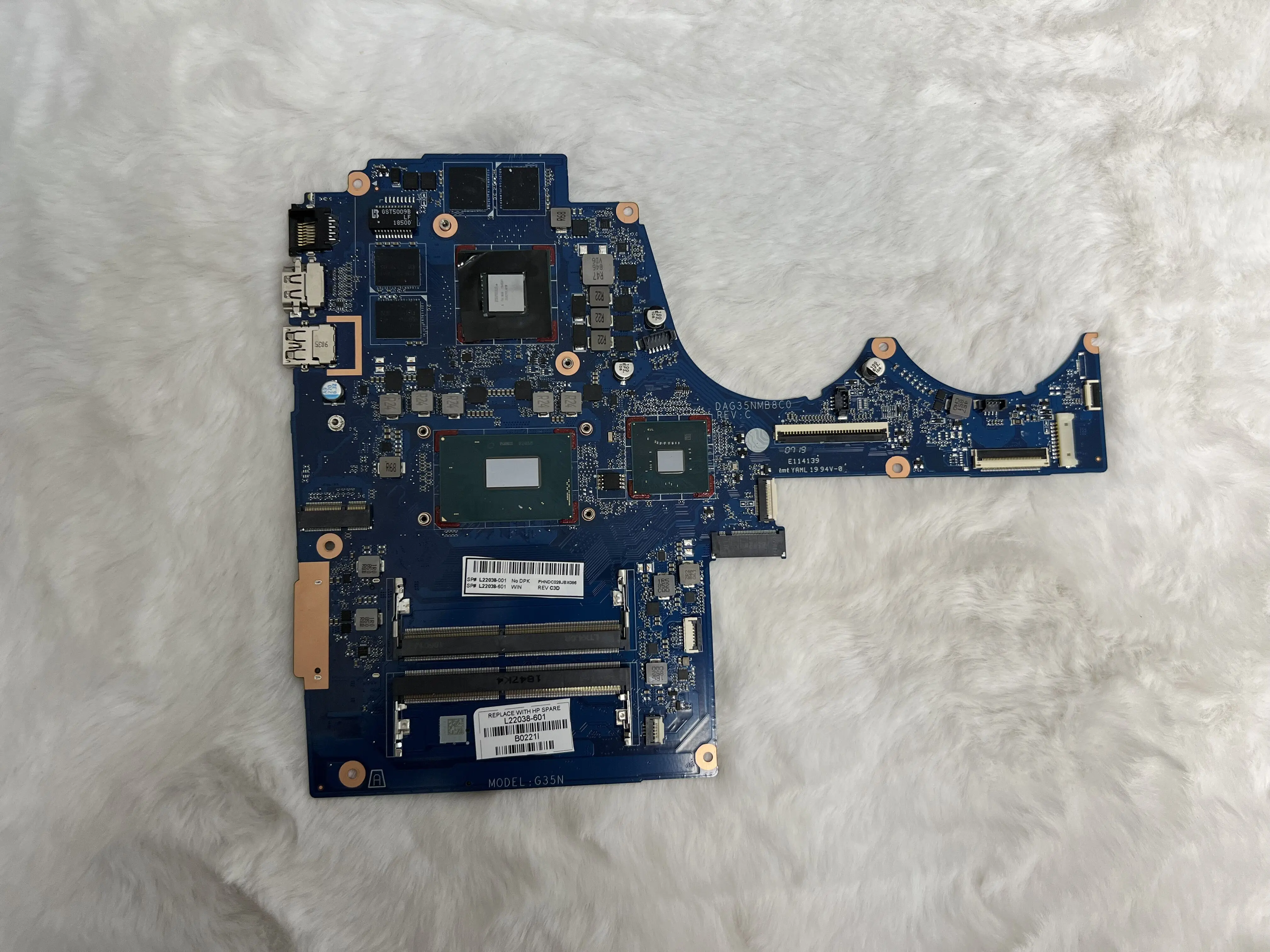Высококачественная материнская плата для ноутбука HP 15-CX 15-BC системная Материнская L22038-001 DAG35NMB8C0