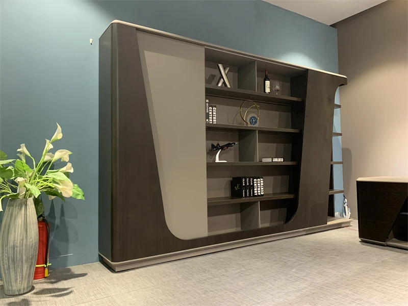 WEWORTH OEM modern design office furniture 5 tier wood sliding door filing cabinets with drawer