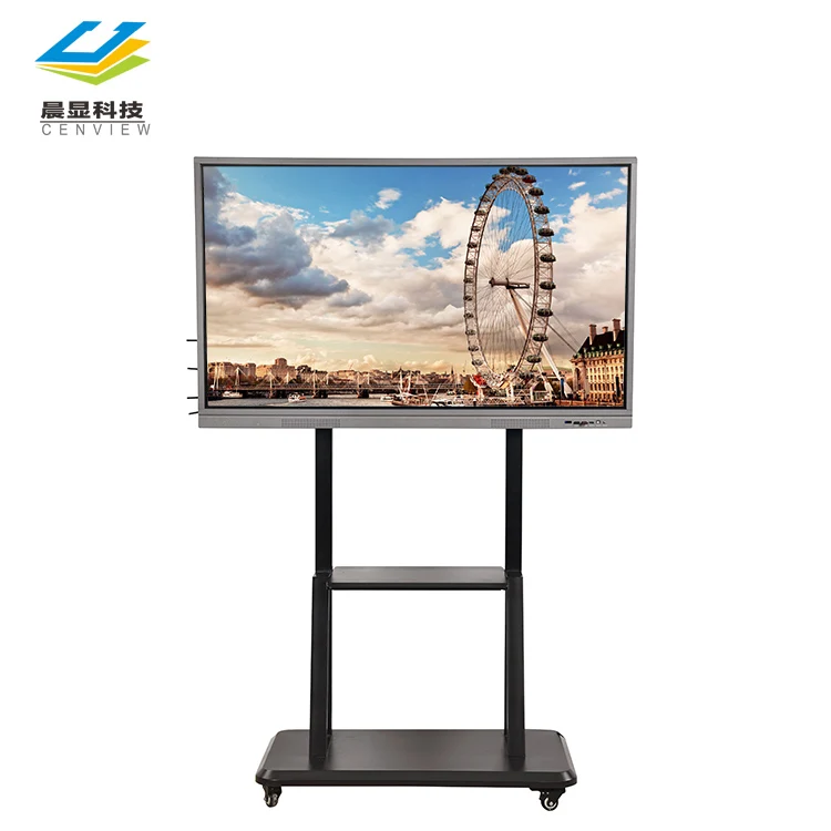 newest Cenview hotel meeting room digital signage wireless touch screen bezel sided wall monitor floor stand information kiosk