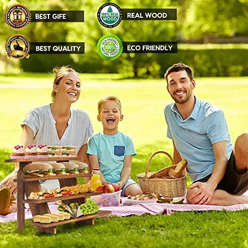 Wooden display  Wooden cupcake rack Rustic style risers for display craft shelves Vendor desktop display rack Farmhouse rack