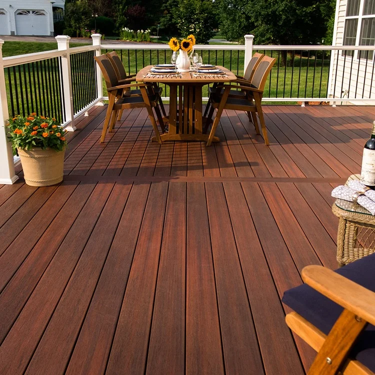 Outdoor Raw Material Anti-uv wpc crack-resistant Wood Plastic Composite Decking bengkirai Timber Wpc Decking thermowood