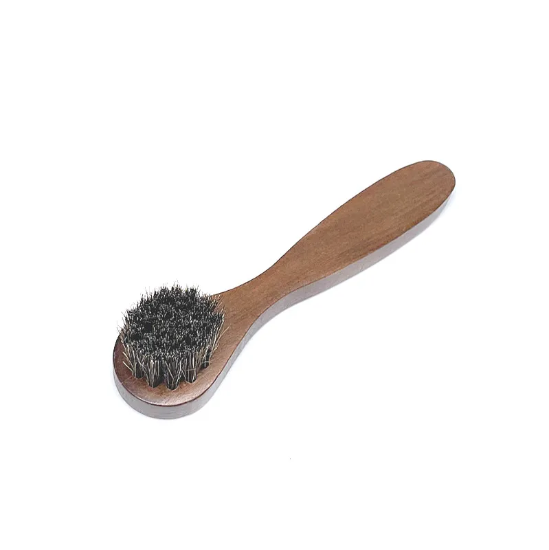Long Wooden Handle Round Head Shoe  Brush  Schima  shoe polish brush