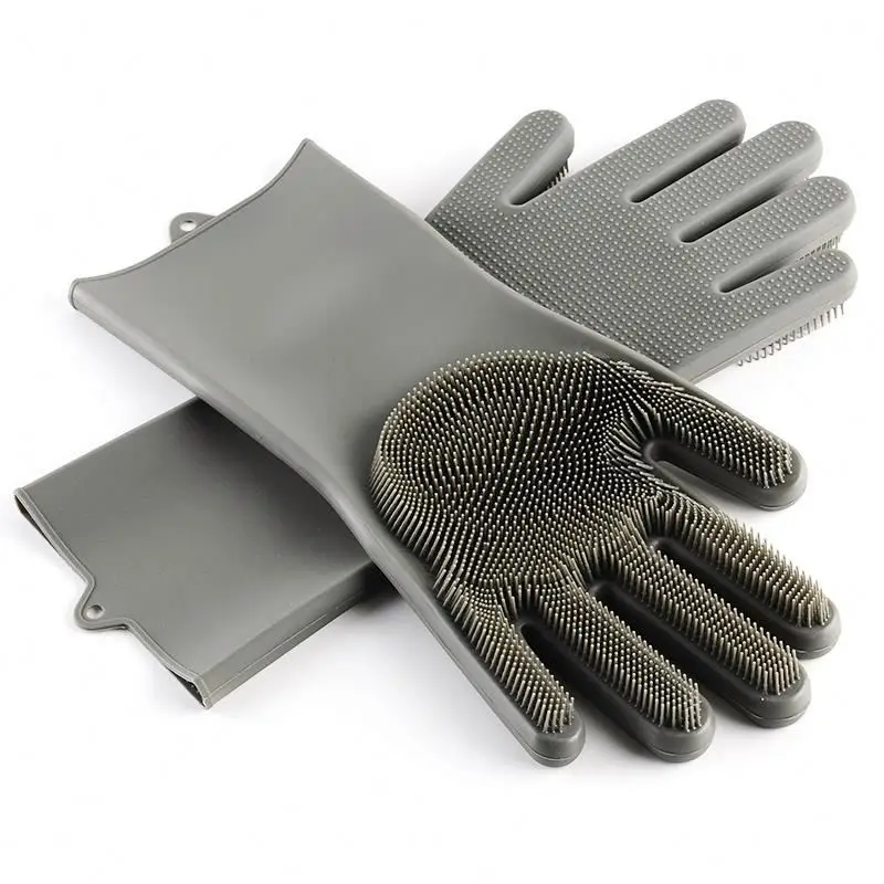 Non-toxic silicone washing gloves for washing dishes and bowls, Silicone Dish Washing Gloves