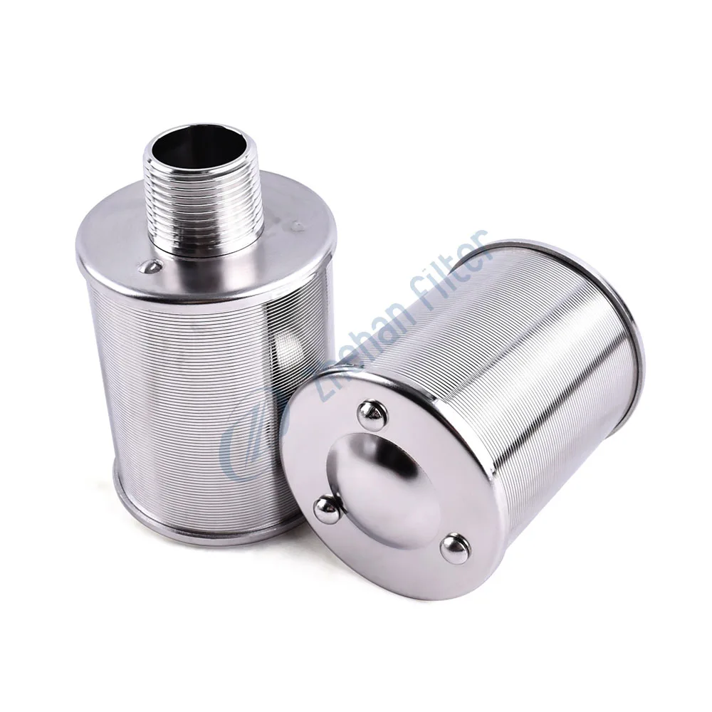 Factory Liquid and Solid Separation 304 316 Stainless Steel Wedge Wire Screen mesh Water Filter Nozzles