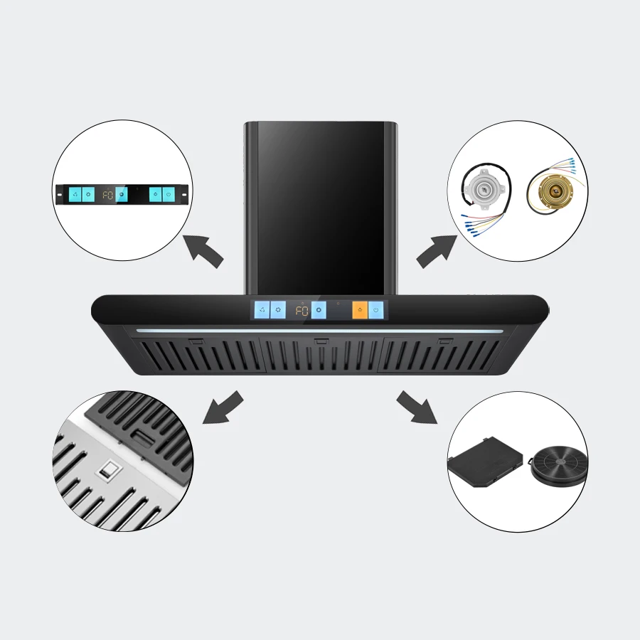 Kitchen Extractor 90cm Smart Range Hood 900mm Kitchen Hood
