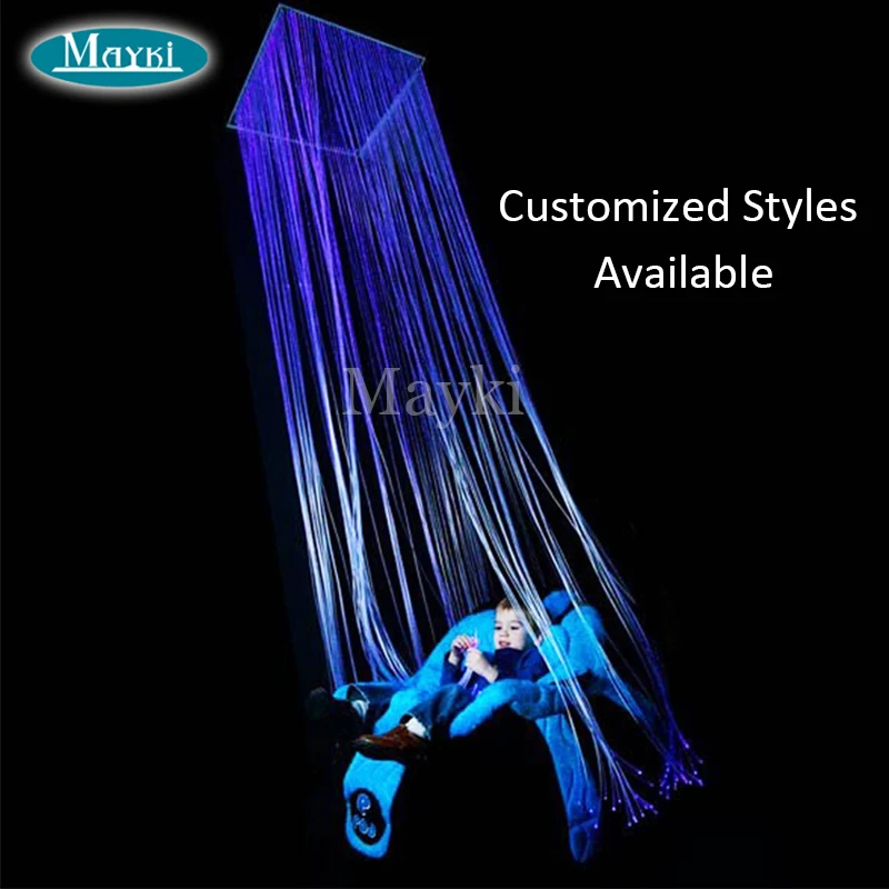 Round Fiber Optic Curtain Sensory Fibre Optic Light Curtain Fibre Optic Curtain Kit & Lightsource