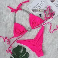 String Extreme Micro Triangle Thong Bikini Women Reversible Swimwear Manufacturer Private Label Custom Sexy Bikini Swimwear