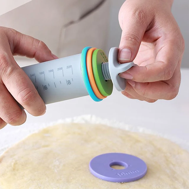 Flour wooden Rolling Stick with Adjustable Scale Food Grade Silicone Rolling Pin gun pastry tools bakers