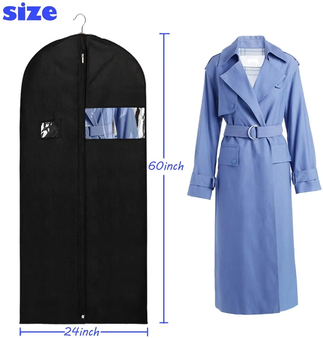 
clothes dust cover transparent hanging bag wardrobe coat storage bag clear garment suit dress cover suit bag 