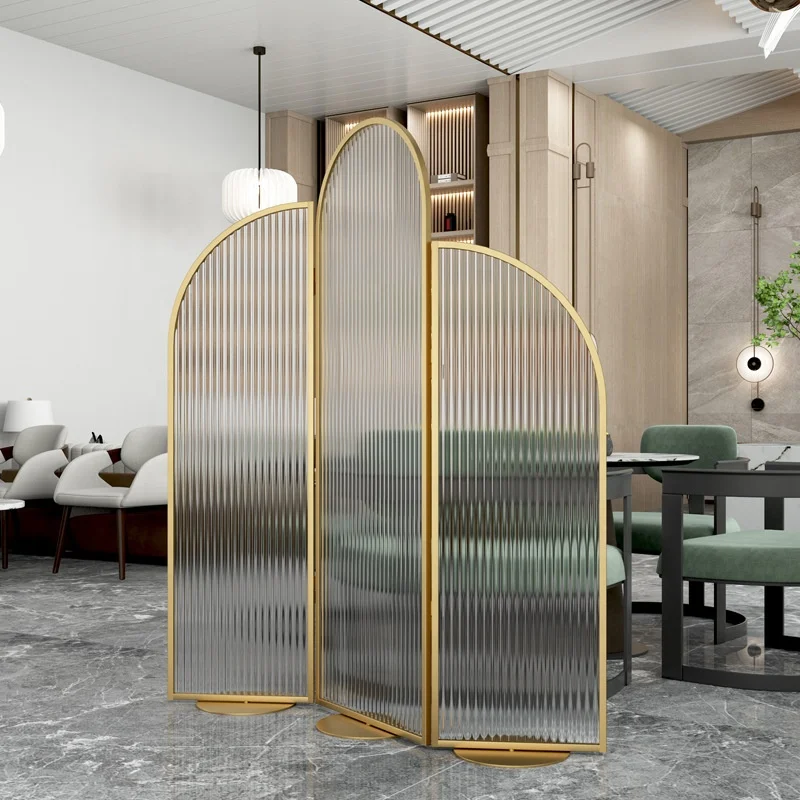 Foldable Luxury 304 Stainless Steel Art Decorative partitions Hotel Coating Room Divider Foldable