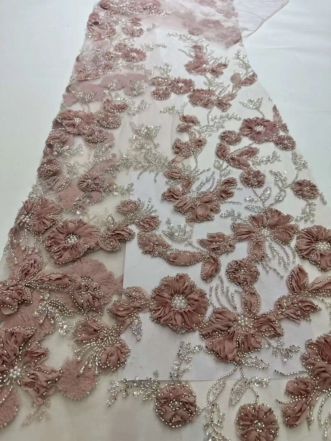 Africa mesh sequins beaded fabric lace