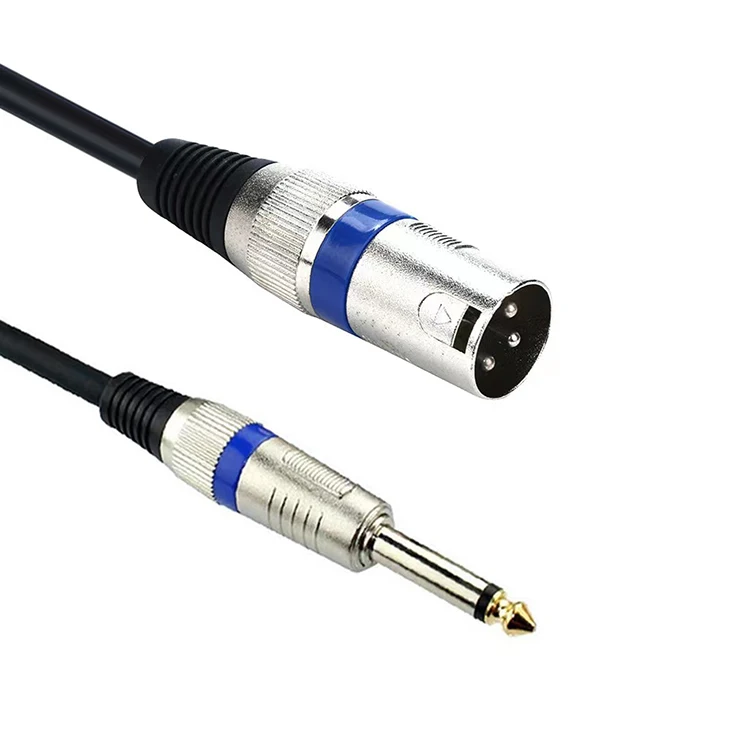 XLR 3Pin 1/4 6.35mm Mono Jack Plug Audio Mic cable 6.35mm TS Male to XLR Female Interconnect Audio Microphone cable