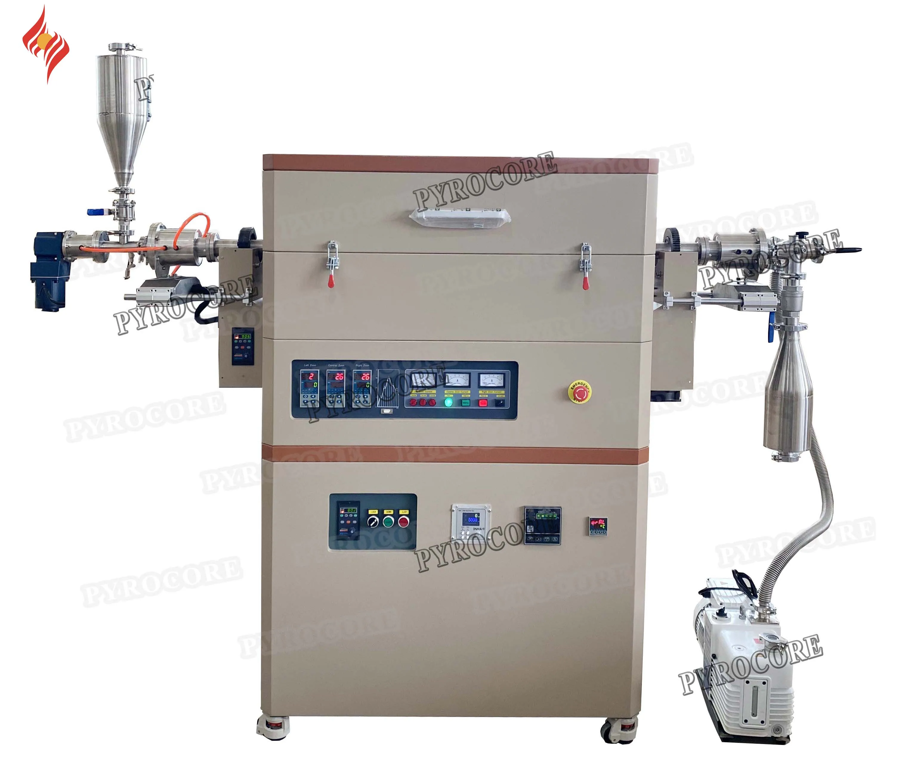 Multi-Station-Multi-Temperature Zone Tube Furnace 1600 1800c Vacuum Rotary Tube Furnace Glass Or Alumina Tube Furnace Machine