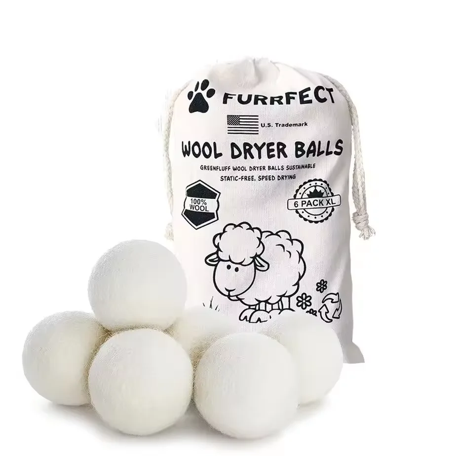 Best Seller 2025 New Trending Products Laundry Products Organic Merino Hand Made Wool Felt Dryer Balls 4pc 6pc 8pc Balls Bee