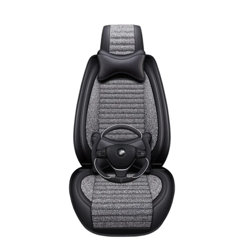 
The new four-season universal corolla leather linen car seat cover is breathable and comfortable 