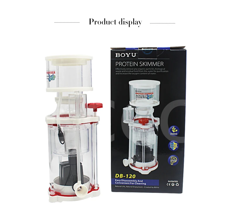 Boyu DB 120 150 200 Aquarium protein separator seawater fish tank egg foam processor needle brush defoaming nitrogenizer