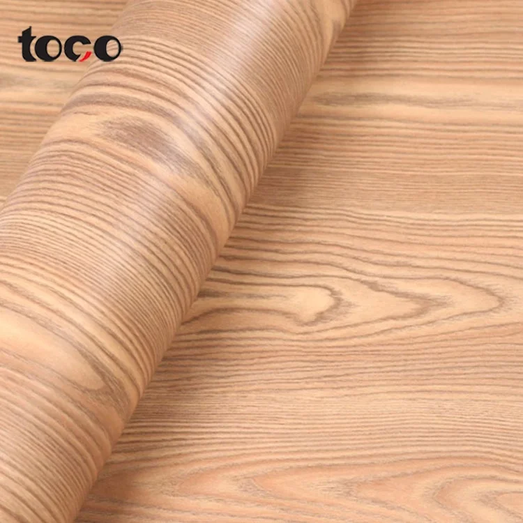 TOCO Contact Paper Silver Adhesive Wood Grain Color Furniture Door Sheet Pvc Film For Table