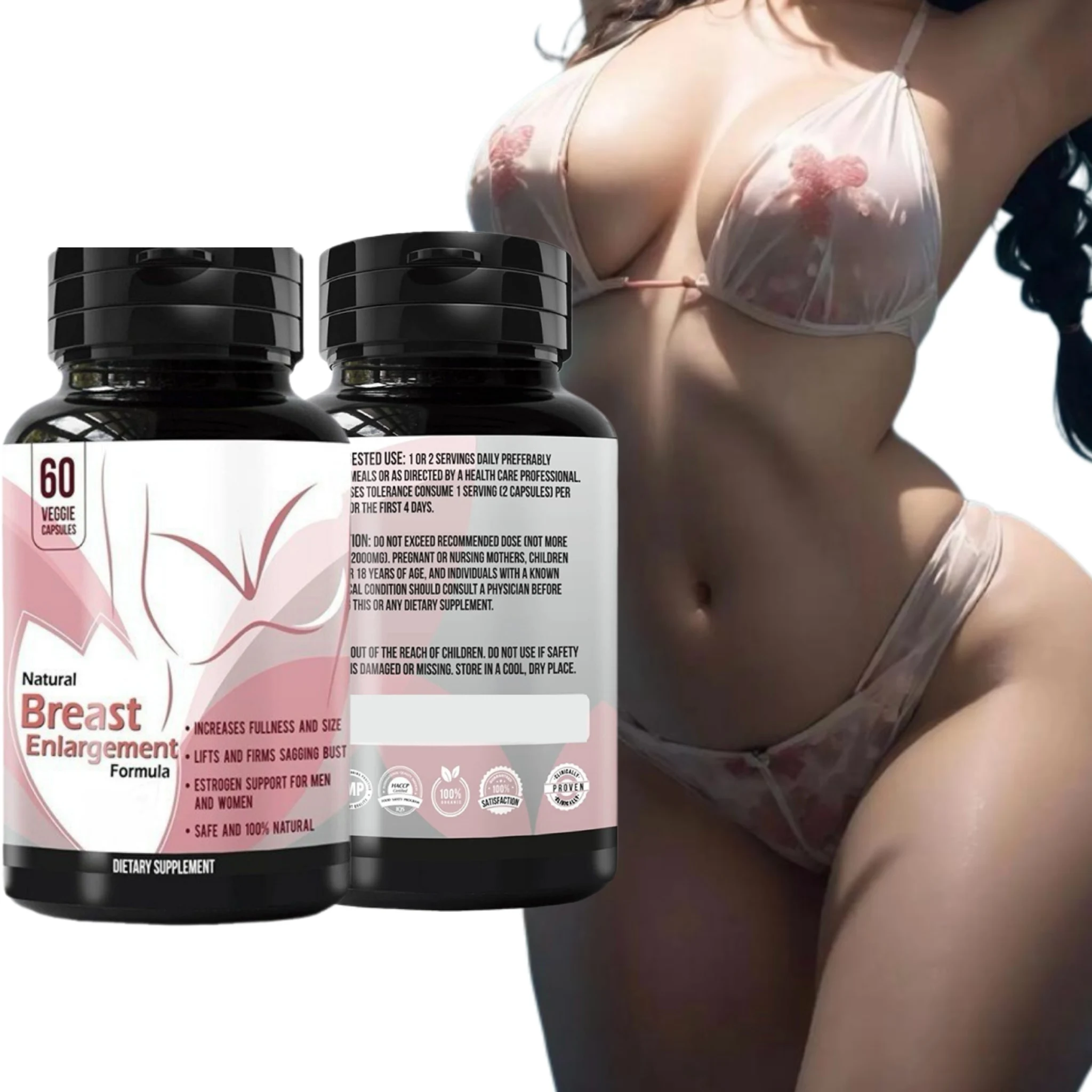 OEM Private Label Vegan Big Breast Enhancement Pills Supplement Organic Breast Enlargement Pueraria Mirifica Capsules