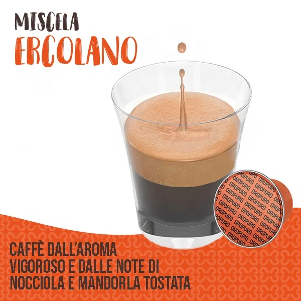 10 капсул Ercolano Coffee Nespresso совместимый 70% Robusta 30% арабском сделанный в Италии итальянская еда GVERDI