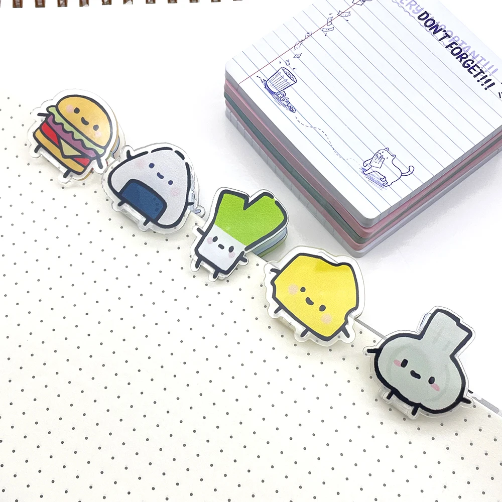 Kawaii мультяшный двусторонний узор на заказ пластиковые стоки клипсы Бестселлер клешни Акриловые зажимы PP
