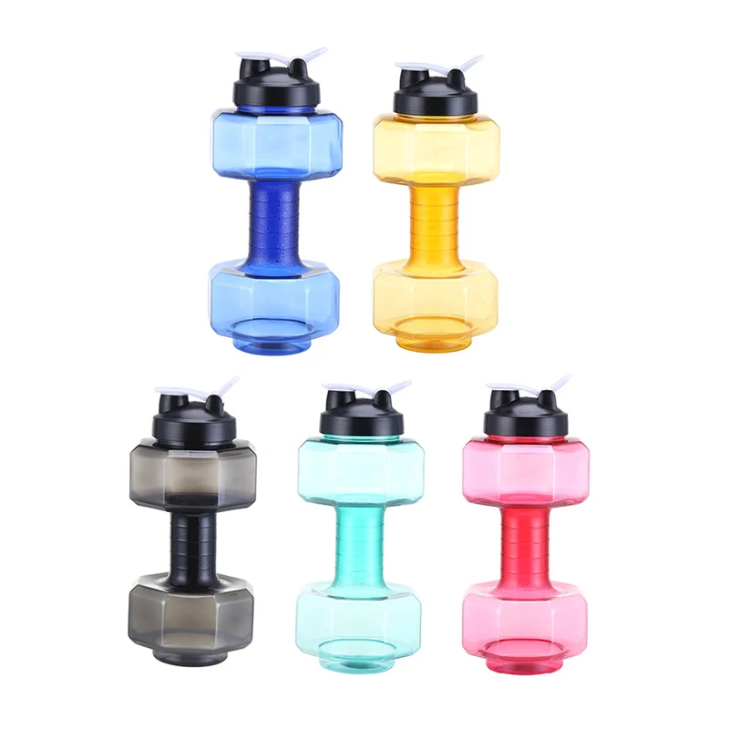 
Hot Selling 2.6L Gallon Big Capacity Plastic Dumbbell Shape Gym Sport Shaker Water Bottle with BPA free 