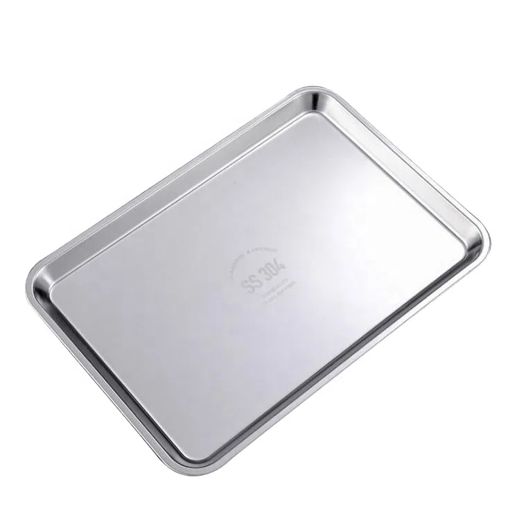 Japanese  style 304 stainless steel thicken rectangular  tray