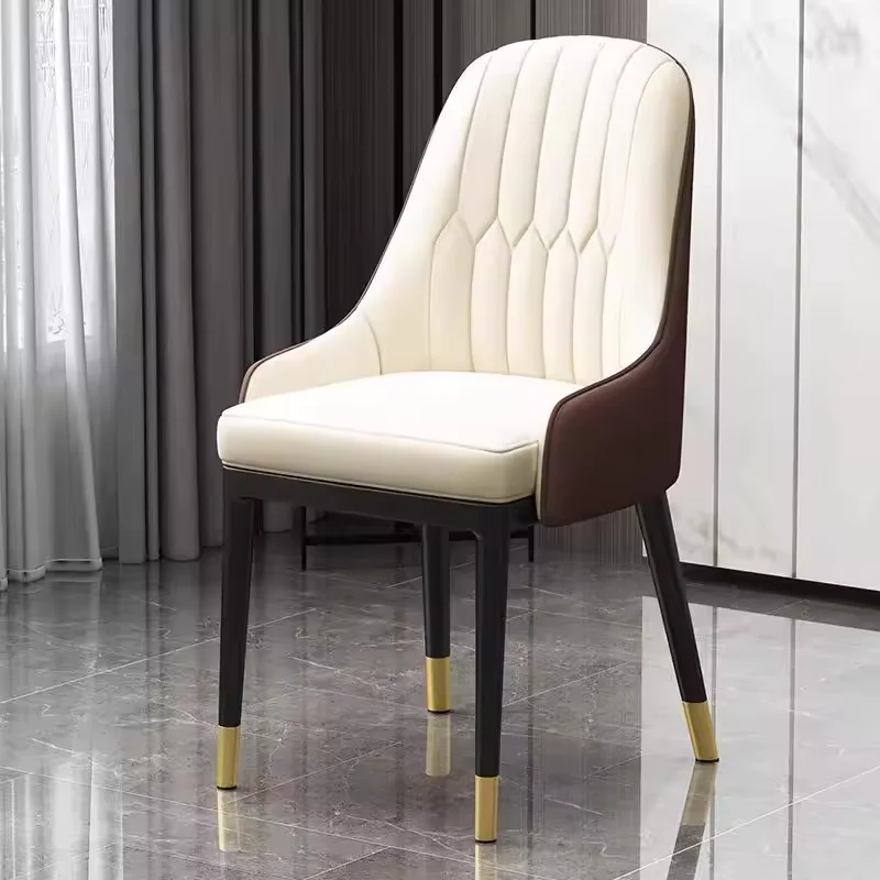 Dining Chair Design Table White Nordic Cheap Indoor Home Furniture Restaurant Modern Leather Metal Dining Room Chair For Sale