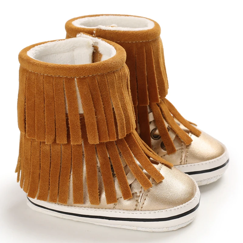 Winter versatile cotton fabric design with high top and thick soft sole, fashionable baby boots for women