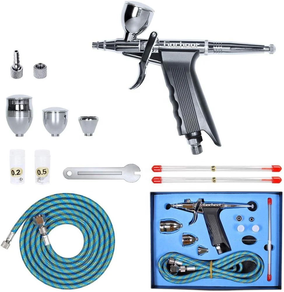 Пистолет-распылитель, прочный многофункциональный гравитационный пистолет-распылитель с 3 чашками, пусковой Аэрограф, набор аэрографов 166 а K для распыления краски, рисования