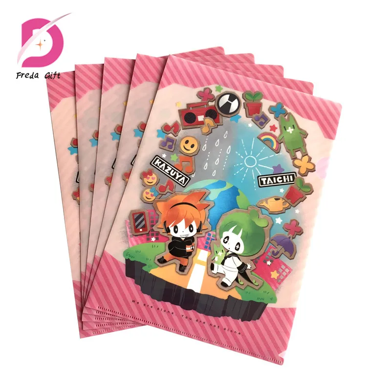 Hot Sale A4 Clear PP Plastic L Shape File Conference Folder
