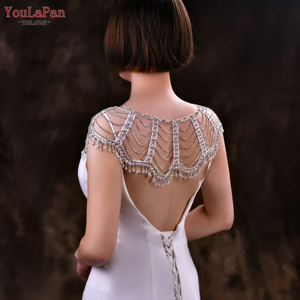 Универсальное платье YouLaPan SG34, украшение на плечо, ажурное женское плечо, свадебная цепочка на плечо с бахромой и кристаллами