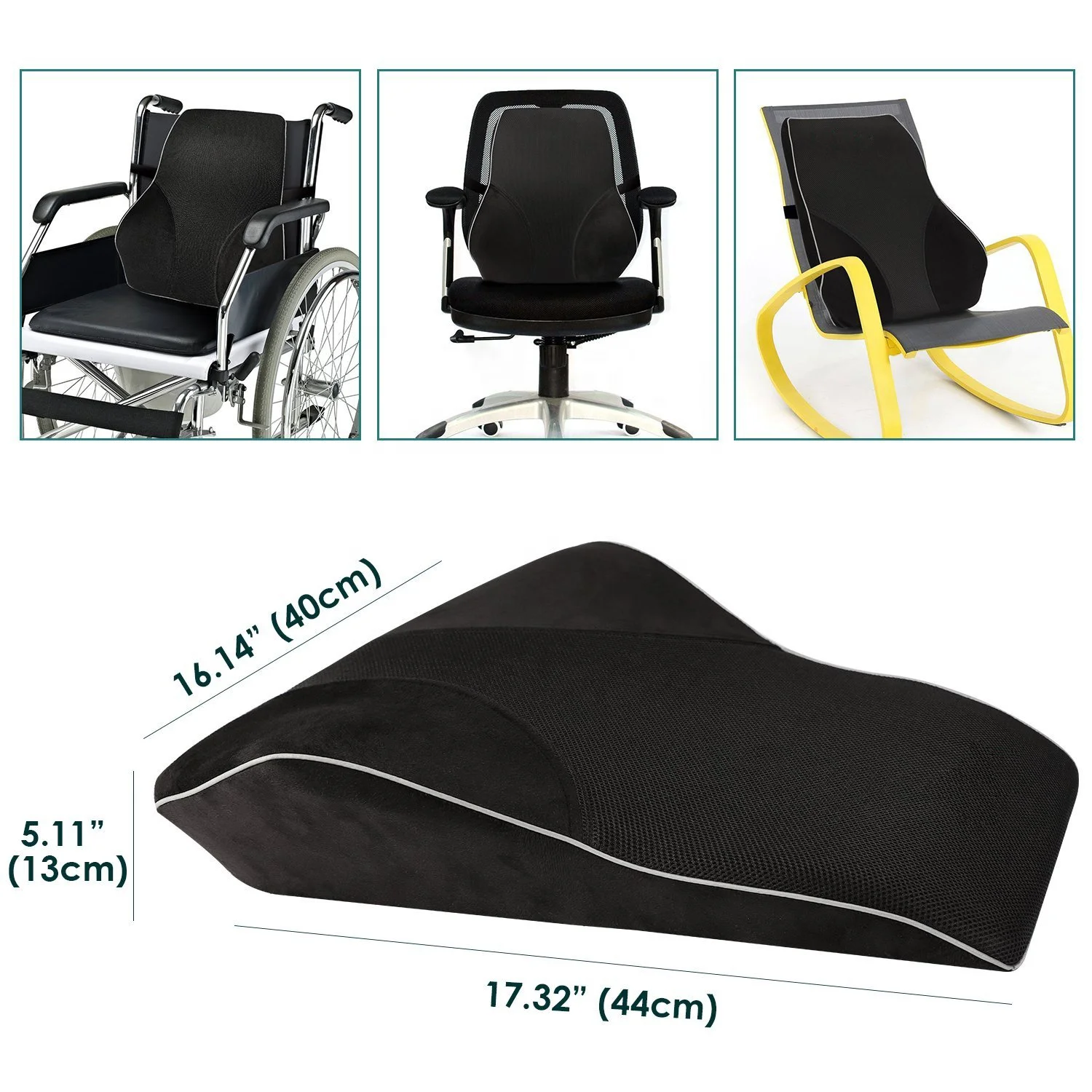 Custom Brand Embroidery Cushion Covers Breathable Memory Foam Lumbar Back Support Car Office Chair Seat Cushion