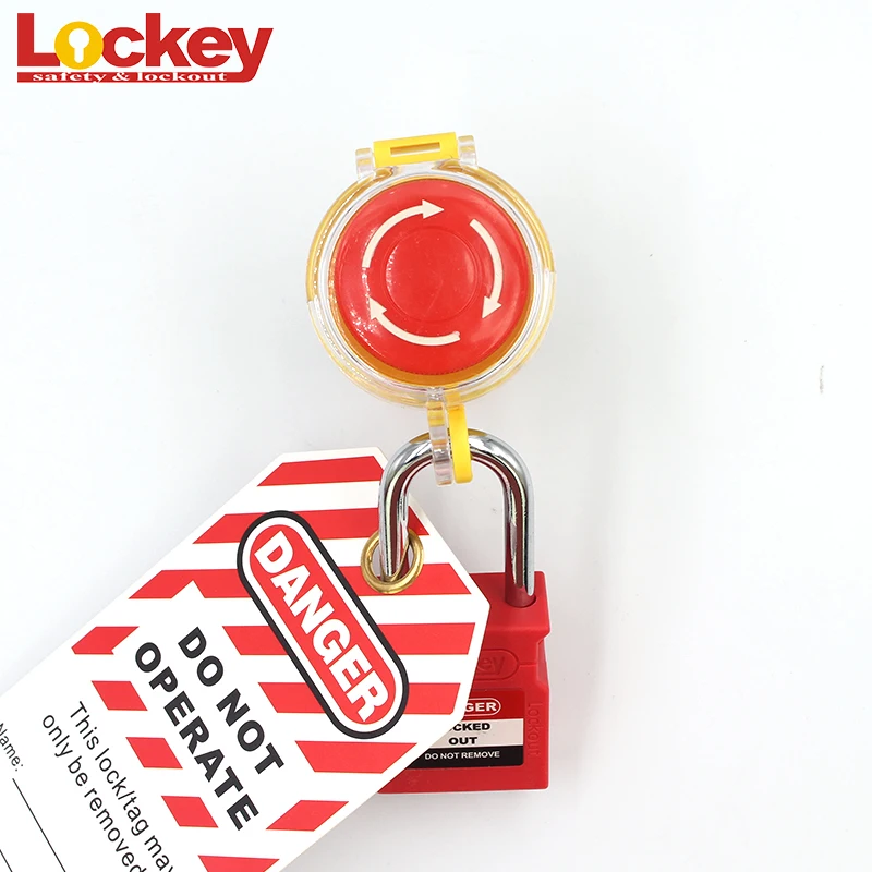 Lockey Transparent Emergency 22mm Switch Push Button Lockout Stop with Safety Protective Cover