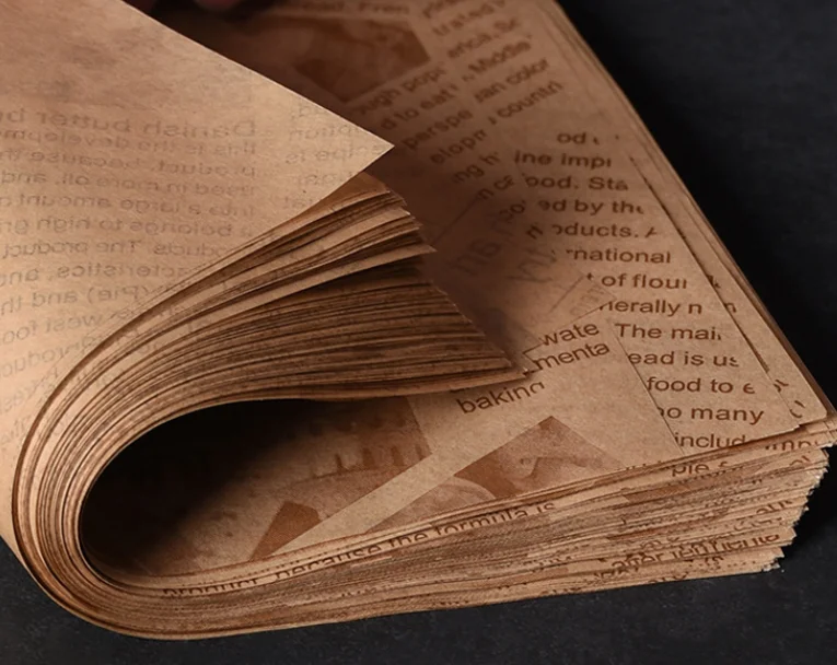 Customization Thin Food Packaging Oil proof  Waxed Paper sheet with  logo Printing