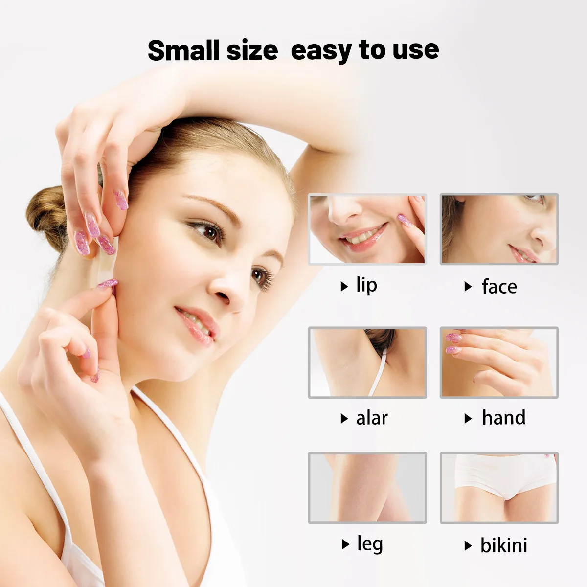 Non-woven color hair removal wax paper 72 PCS lip face beauty depilatory disposable wax strip