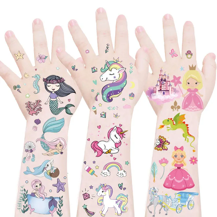 2021 Kid Toy Cute Cartoon Decoration Children Gift Waterproof Sweat-proof Temporary Tattoo Stickers